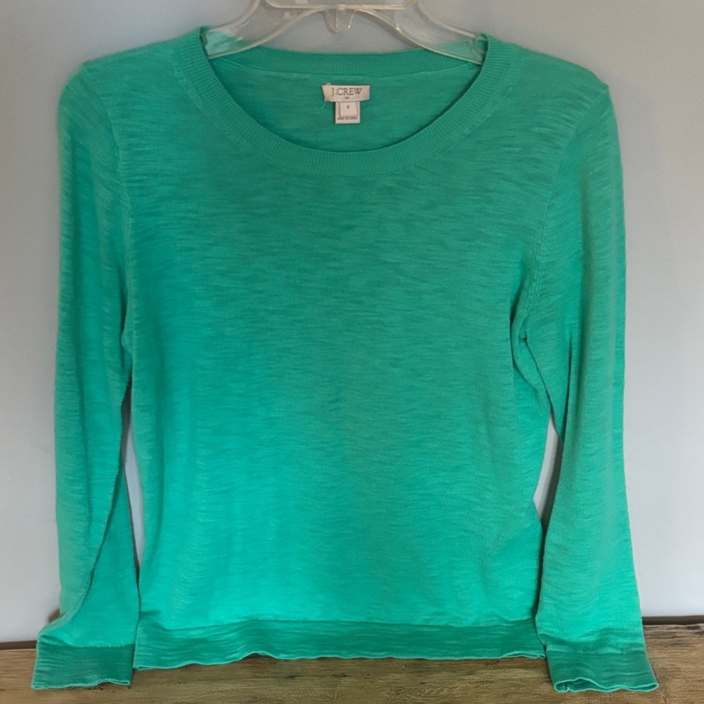 J. Crew Teal Crew Neck Lightweight Sweater